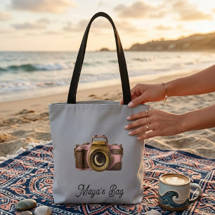 Bolso De Tela Regalo de Cámara de Nombre Personalizado Viral Ele