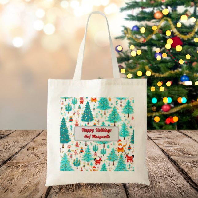 Bolso De Tela Regalo de chef personalizado en árbol de Navidad (Subido por el creador)
