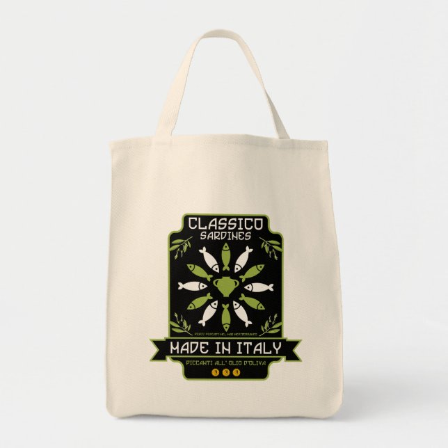 Bolso De Tela Regalo de cocina impresa de arte sardino italiano (Frente)