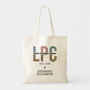 Bolso De Tela Regalo de consejero profesional con licencia LPC p