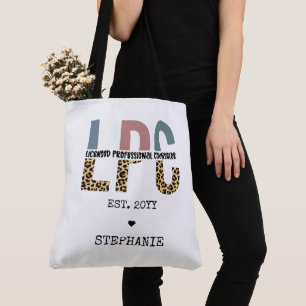 Bolso De Tela Regalo de consejero profesional con licencia LPC p