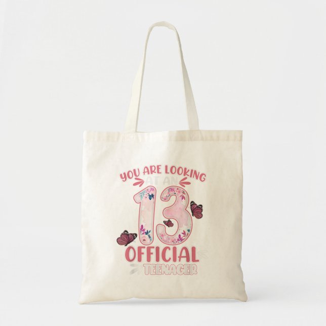 Bolso De Tela Regalo de cumpleaños 13 años adolescente oficial d (Frente)