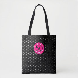 Bolso De Tela Regalo de cumpleaños 50 y fabuloso en rosa calient