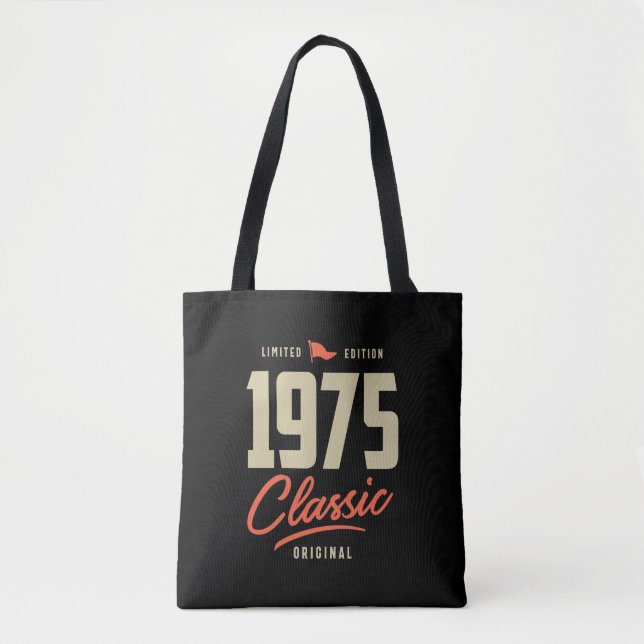 Bolso De Tela Regalo de cumpleaños clásico de 1975 (Anverso)
