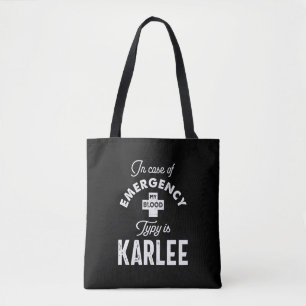 Bolso De Tela Regalo de cumpleaños con nombre personalizado de K