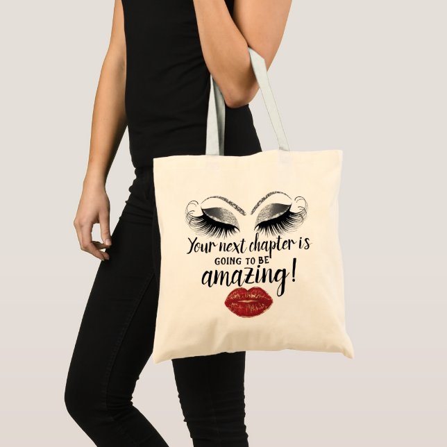 Bolso De Tela Regalo de cumpleaños Lash Makeup Kiss Personalizad (Anverso (producto))