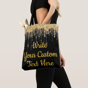 Bolso De Tela Regalo de cumpleaños personalizado con purpurina n