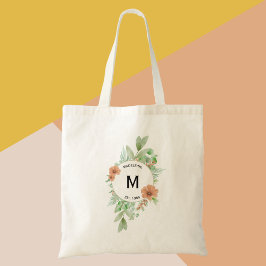 Bolso De Tela Regalo de cumpleaños personalizado Floral Peach |
