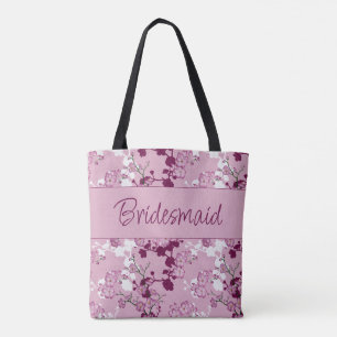 Bolso De Tela Regalo de dama de honor Elegantes flores de cerezo