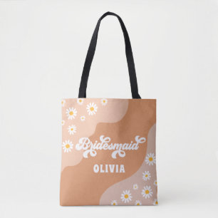 Bolso De Tela Regalo de dama de honor personalizado de Retro Boh