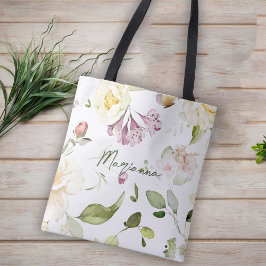 Bolso De Tela Regalo de Despedida de Soltera Floral de Flor Silv