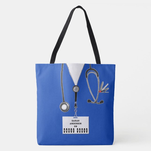 Bolso De Tela Regalo de enfermería personalizado (Anverso)