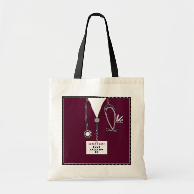 Bolso De Tela Regalo de enfermería personalizado (Frente)