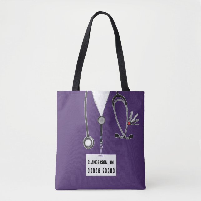 Bolso De Tela Regalo de enfermería personalizado (Anverso)