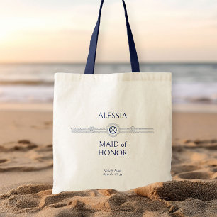 Bolso De Tela Regalo de Fiesta de Boda Náutica para Dama de Hono
