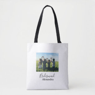 Bolso De Tela regalo de foto caligrafía nombre escuadrón de novi