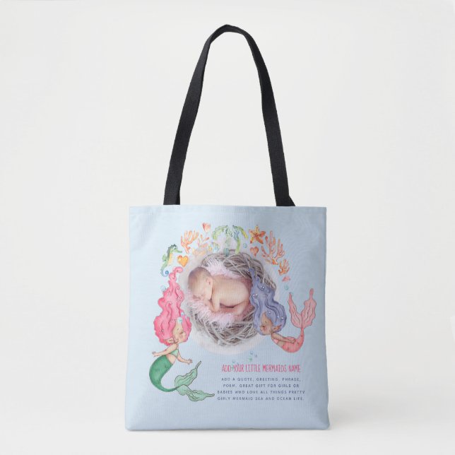 Bolso De Tela Regalo de FOTO personalizado de las sirenas (Anverso)