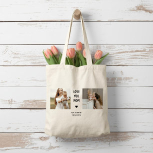 Bolso De Tela Regalo de Foto Personalizado Moderno para Mamá