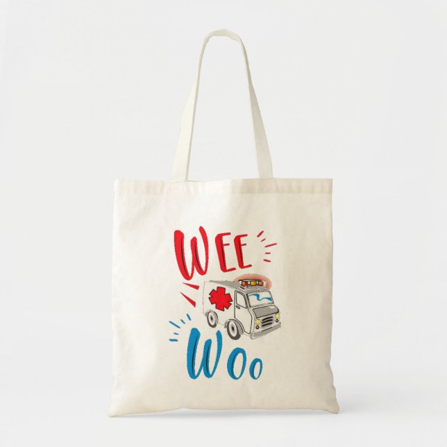 Bolso De Tela regalo de graduación, ambulancia, paciente (Frente)