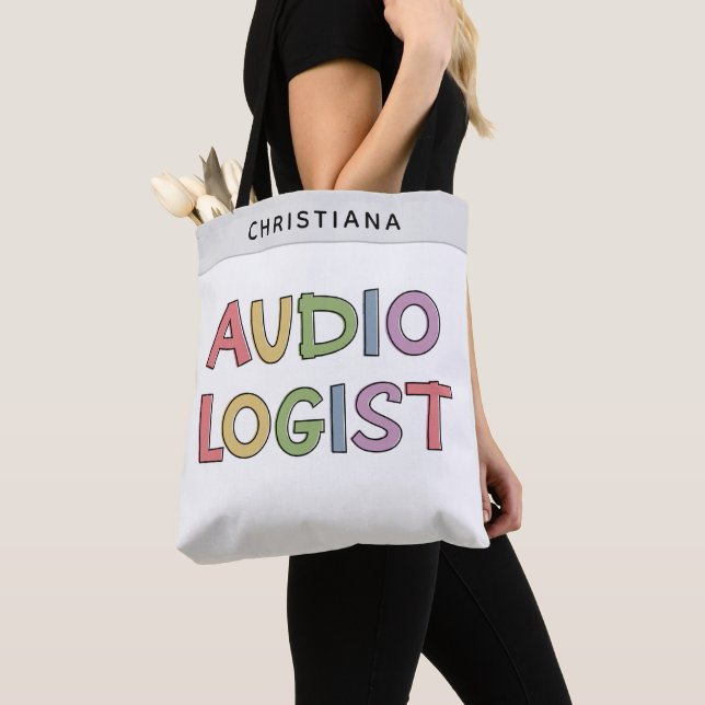 Bolso De Tela Regalo de graduación de Audiología Audióloga Perso (Detalle)