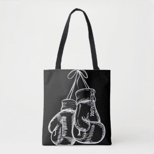 Bolso De Tela Regalo de guantes de boxeo blancos de amor retro p