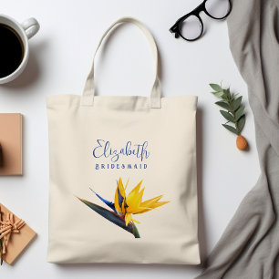 Bolso De Tela Regalo de la dama de honor de la flor del paraíso