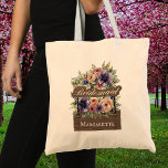 Bolso De Tela Regalo de la dama de honor floral de color rústico<br><div class="desc">Celebre sus damas de honor con esta encantadora bolsa de tote con un hermoso diseño rústico de acuarela floral. El elegante logo de "Bridesmaid" está rodeado de flores vibrantes y coloridas, creando un aspecto impresionante y llamativo. El diseño se prolonga con un cartel colgante donde se puede personalizar el nombre...</div>
