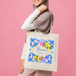 Bolso De Tela Regalo de la dama de honor Lemon Blue azulejos nom<br><div class="desc">Regalos de dama de honor Baldosas azules y lemon costa amalfitana Positano estilo mediterráneo nombre personalizado de la bolsa de té,  regalos de fiesta nupcial.</div>