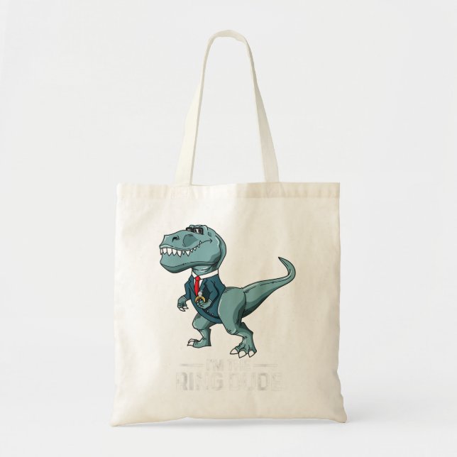 Bolso De Tela Regalo de la fiesta de bodas de dinosaurios T-Rex (Frente)