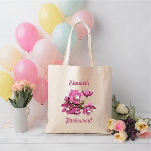 Bolso De Tela Regalo de la fiesta de novias de las orquídeas ros