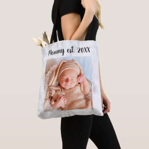 Bolso De Tela Regalo de la madre de la foto del mármol del año