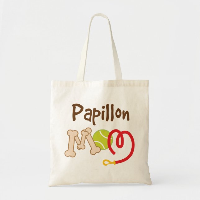 Bolso De Tela Regalo de la mamá de la raza del perro de Papillon (Frente)