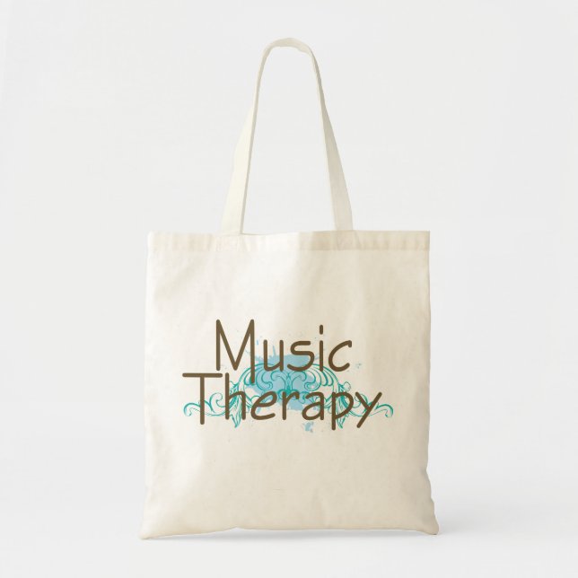 Bolso De Tela Regalo de la terapia de música (Frente)