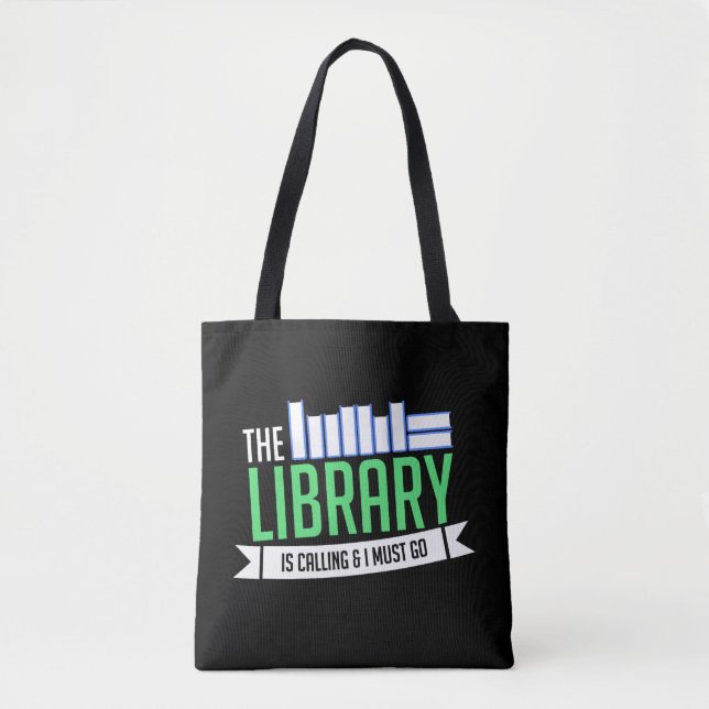Bolso De Tela Regalo de libros de bibliotecas bibliotecarias (Anverso)
