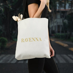 Bolso De Tela Regalo de lujo personalizado con nombre en oro y s