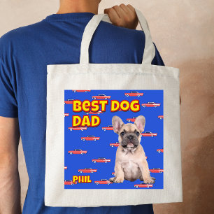 Bolso De Tela Regalo de mejor papá perro - Día del padre de un M
