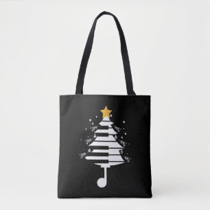Bolso De Tela Regalo de música pianista de piano navideño