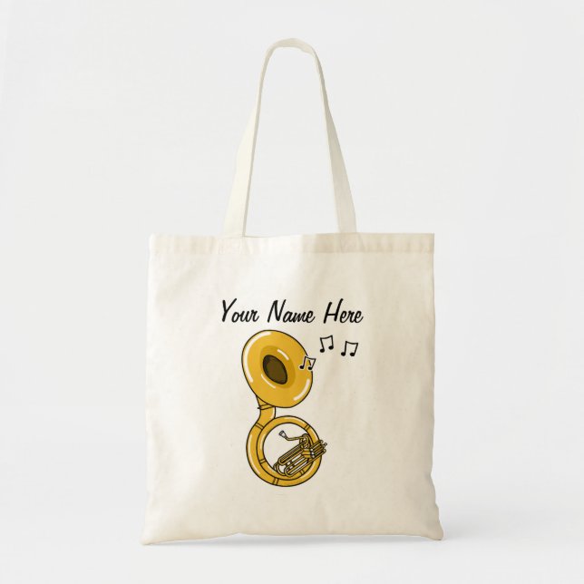 Bolso De Tela Regalo de músico de Sousaphone Personalizado Tote  (Frente)