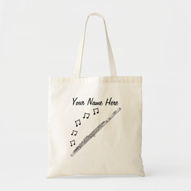 Bolso De Tela Regalo de músico flautista Personalizado tote Bag (Frente)