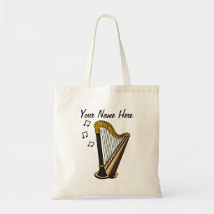 Bolso De Tela Regalo de músico Harp Personalizado Tote Bag Harpi