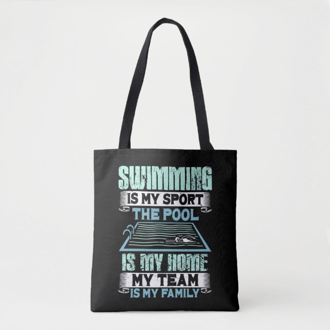 Bolso De Tela Regalo De Natación (Anverso)