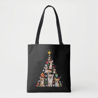 Bolso De Tela regalo de navidad de árbol de navidad chihuahua