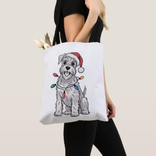 Bolso De Tela Regalo de Navidad para amantes de perros Schnauzer