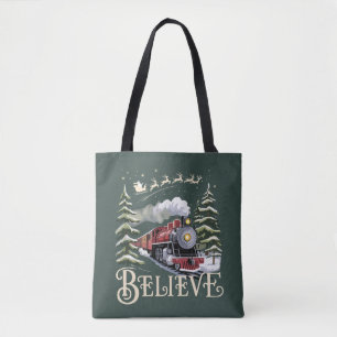 Bolso De Tela Regalo de Navidad Polar Express Cree Xmas Invierno