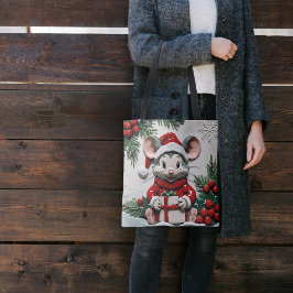 Bolso De Tela Regalo de Navidad y ratón