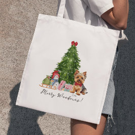 Bolso De Tela Regalo de Navidades de Merry Woofmas con nombre yo