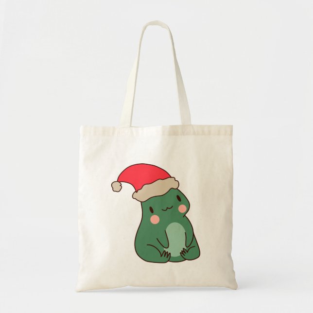 Bolso De Tela Regalo de Navidades de rana Kawaii (Frente)