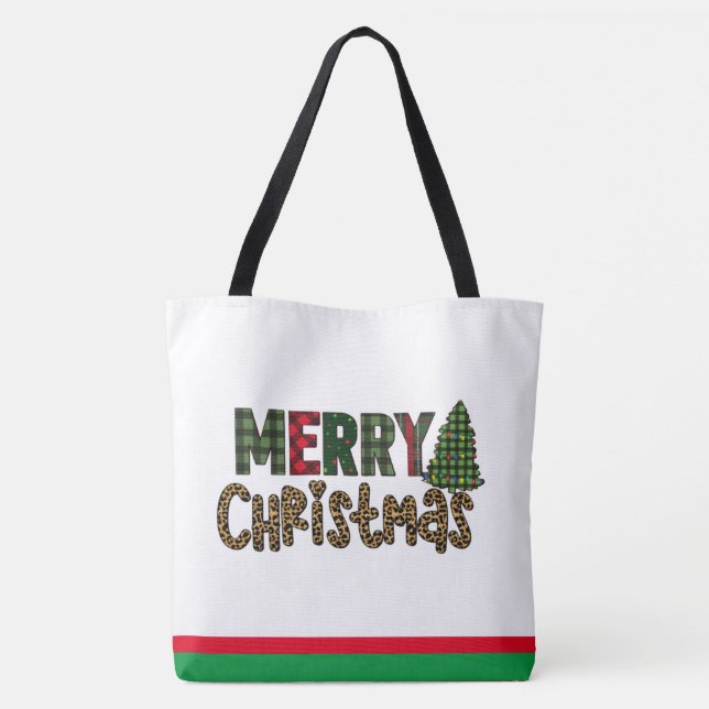 Bolso De Tela Regalo de Navidades personalizados | Árbol de Navi (Reverso)