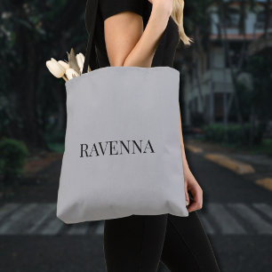 Bolso De Tela Regalo de nombre personalizado de lujo Greige en l