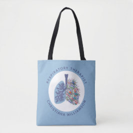 Bolso De Tela Regalo de pulmones florales de terapeuta respirato